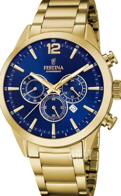 Timeless Blå/Gulguldtonat stål Ø43.5 mm