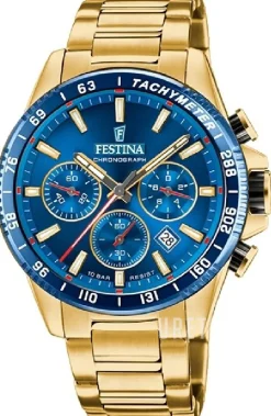 Timeless Blå/Gulguldtonat stål Ø43.5 mm