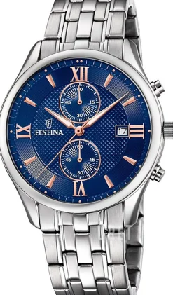 Timeless Blå/Stål Ø42 mm