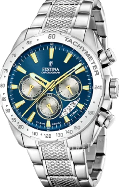 Timeless Blå/Stål Ø44.5 mm