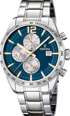 Timeless Blå/Stål Ø43.5 mm