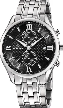 Timeless Svart/Stål Ø42 mm