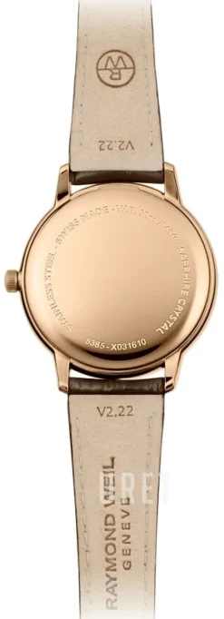 Toccata Roséguldstonad/Läder Ø34 mm