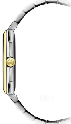 Toccata Vit/Gulguldtonat stål 37.25x29.6 mm