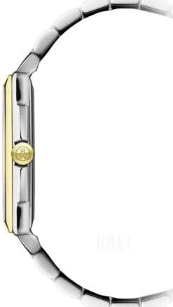 Toccata Vit/Gulguldtonat stål 37.25x29.6 mm