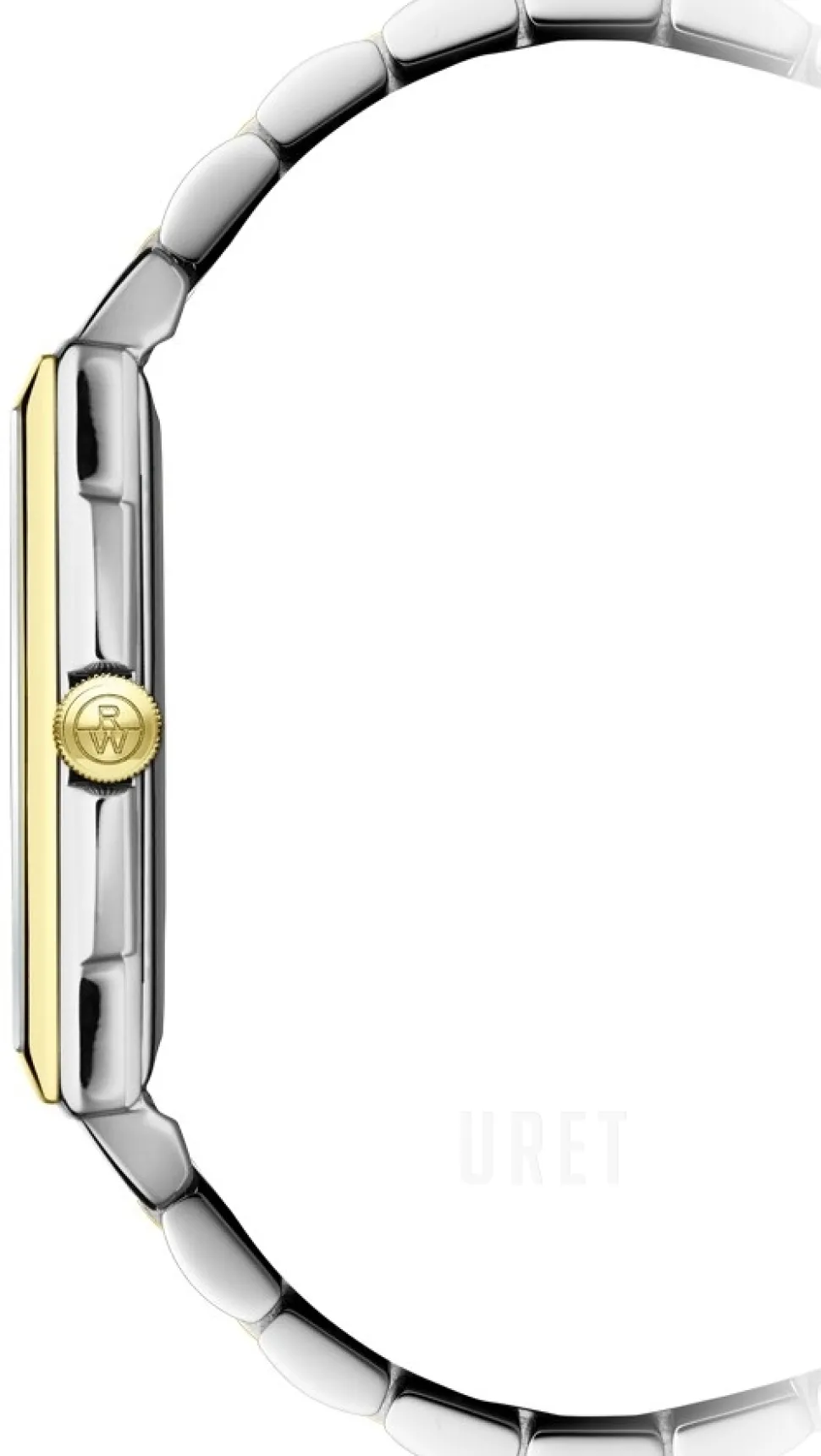 Toccata Vit/Gulguldtonat stål 37.25x29.6 mm