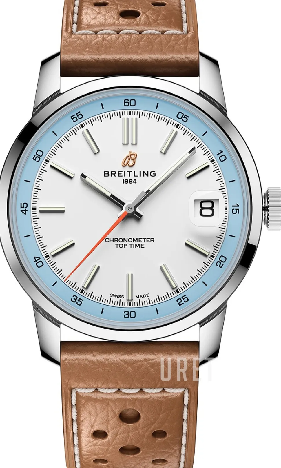 Top Time B31 Silverfärgad/Läder Ø38 mm