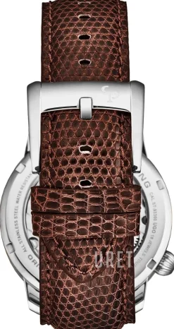 Tourbillon Eclipse Silverfärgad/Läder Ø43 mm