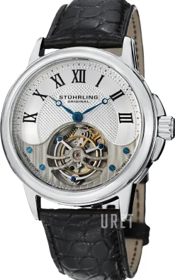 Tourbillon Silverfärgad/Läder Ø42 mm