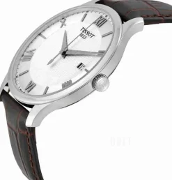 Tradition Silverfärgad/Läder Ø42 mm