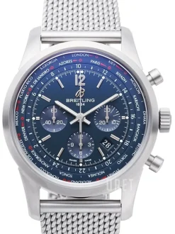 Transocean Chronograph Blå/Stål Ø46 mm