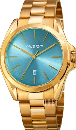 Turkos/Gulguldtonat stål Ø43 mm