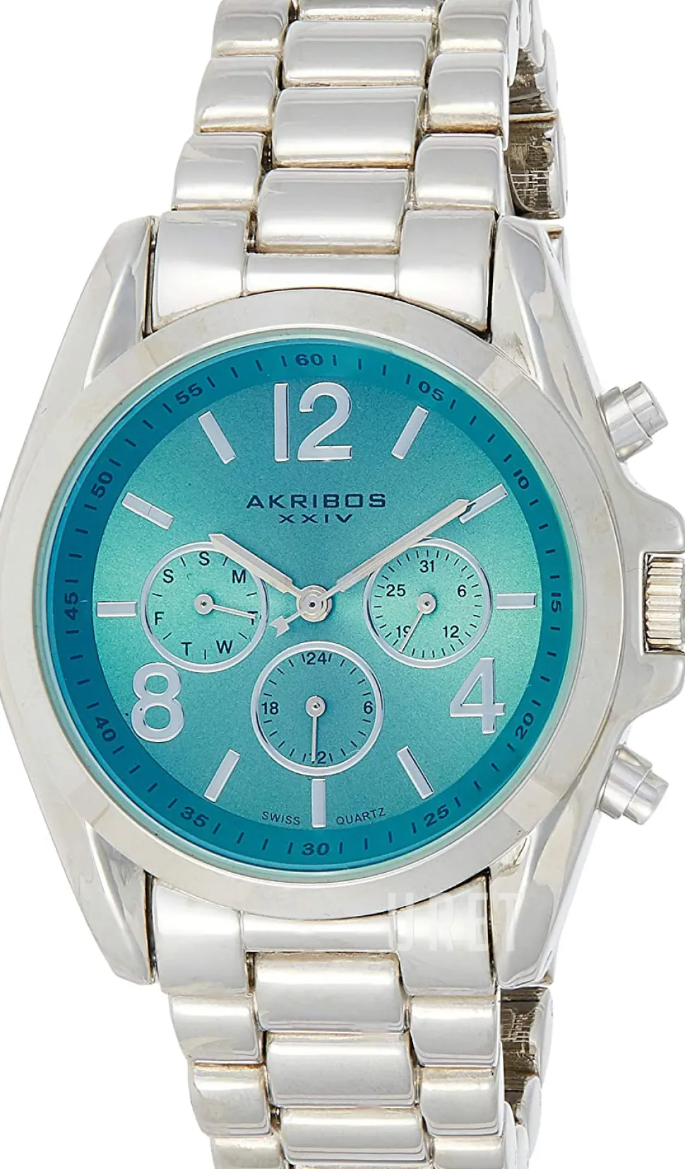 Turkos/Stål Ø42 mm