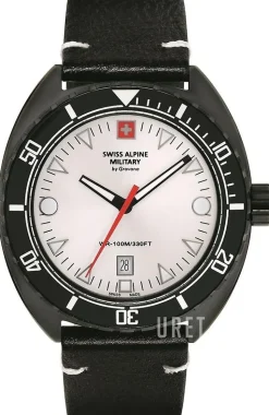 Turtle Silverfärgad/Läder Ø44 mm