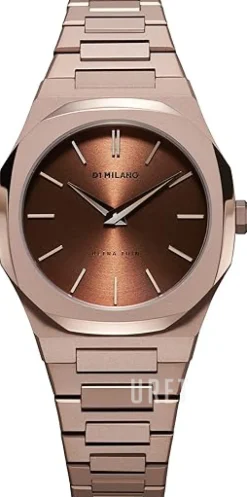 Ultra Thin Brun/Roséguldstonat stål Ø34 mm