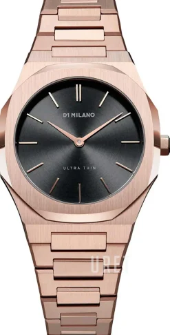 Ultra Thin Svart/Roséguldstonat stål Ø34 mm