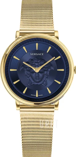 V Circle Blå/Gulguldtonat stål Ø38 mm