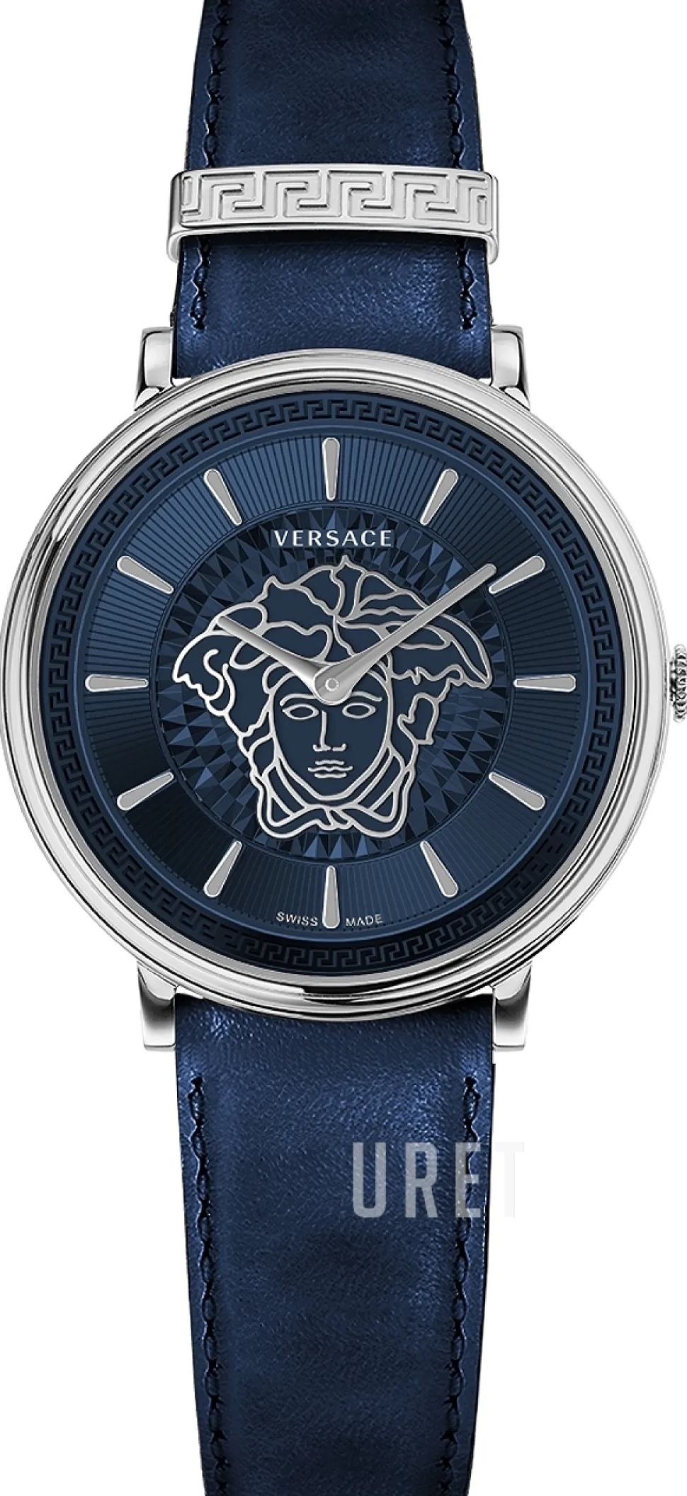 V Circle Blå/Läder Ø38 mm