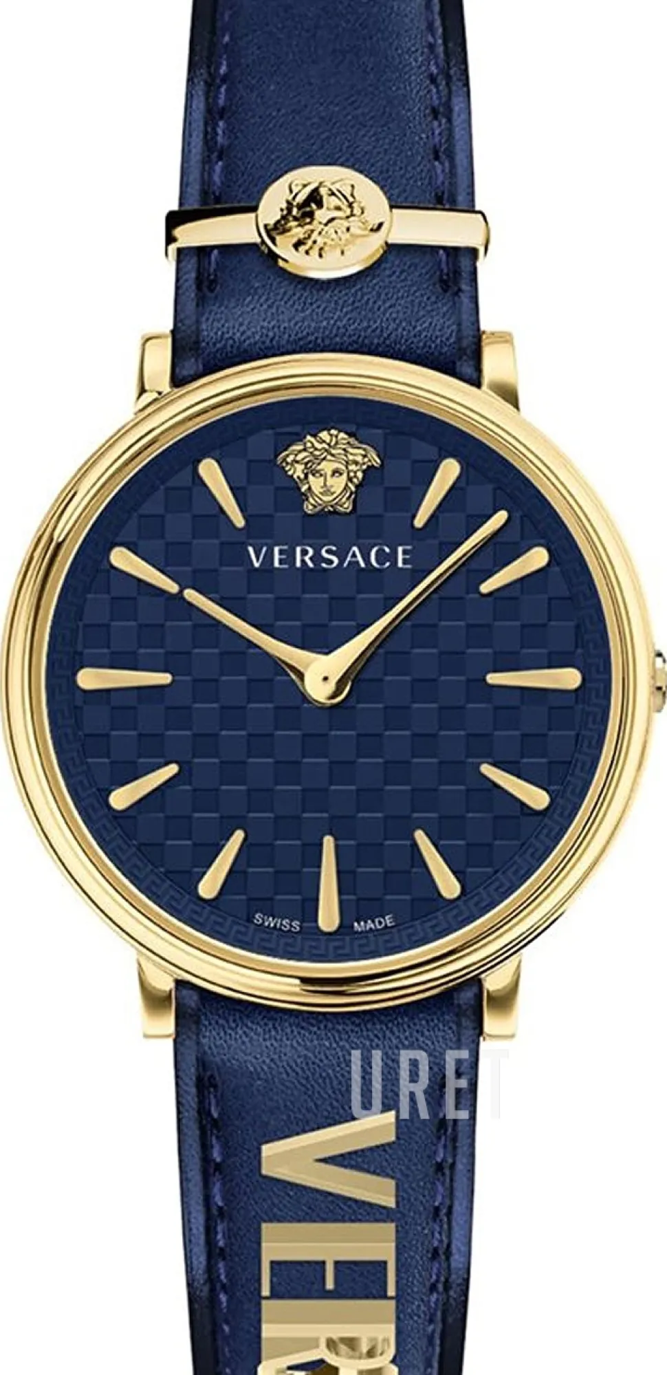 V Circle Blå/Läder Ø38 mm