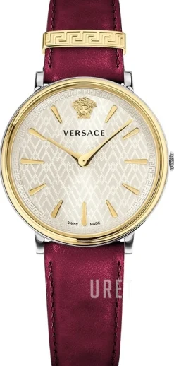 V Circle Guldtonad/Läder Ø38 mm