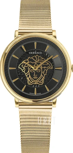 V Circle Svart/Gulguldtonat stål Ø38 mm