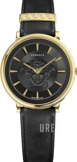 V Circle Svart/Läder Ø38 mm