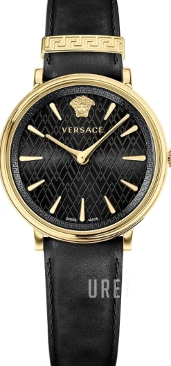 V Circle Svart/Läder Ø38 mm