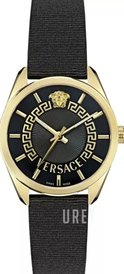 V Circle Svart/Läder Ø36 mm