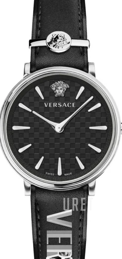 V Circle Svart/Läder Ø38 mm