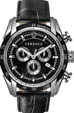 V Ray Chrono Svart/Läder Ø44 mm