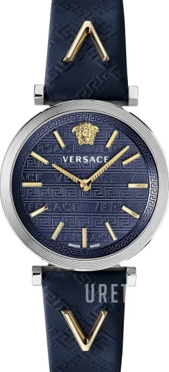 V Twist Blå/Läder Ø37 mm