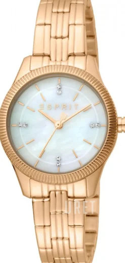 Valentina Vit/Roséguldstonat stål Ø30 mm