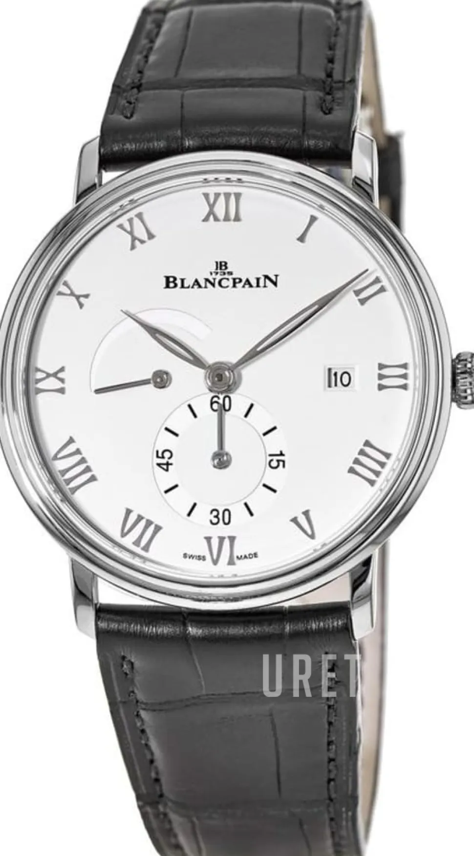 Villeret Ultraflach Vit/Läder Ø40 mm