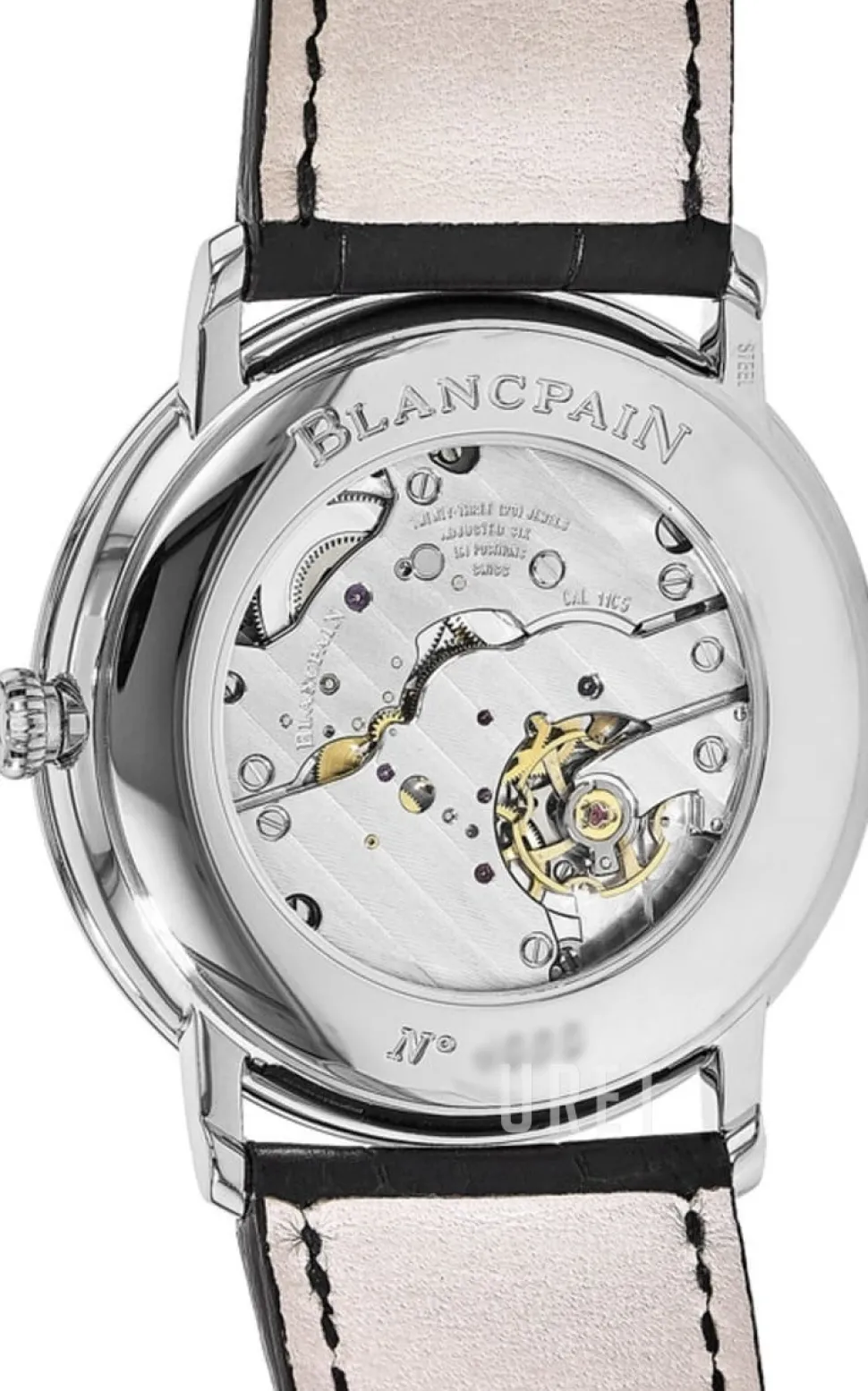 Villeret Ultraflach Vit/Läder Ø40 mm