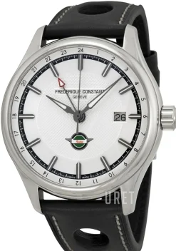 Vintage Rally Silverfärgad/Läder Ø40 mm