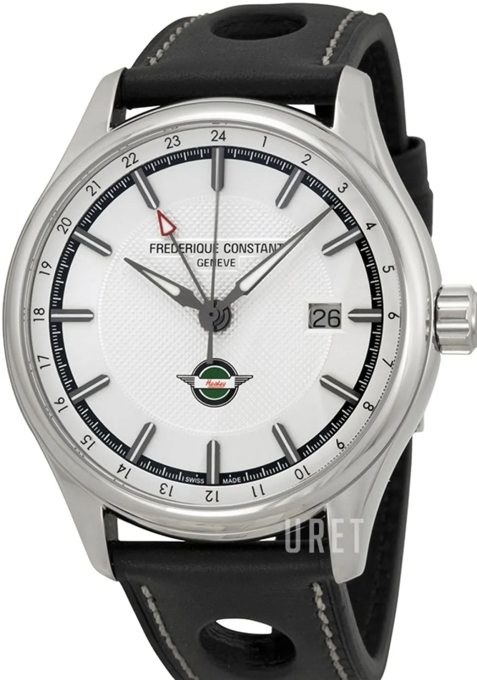 Vintage Rally Silverfärgad/Läder Ø40 mm