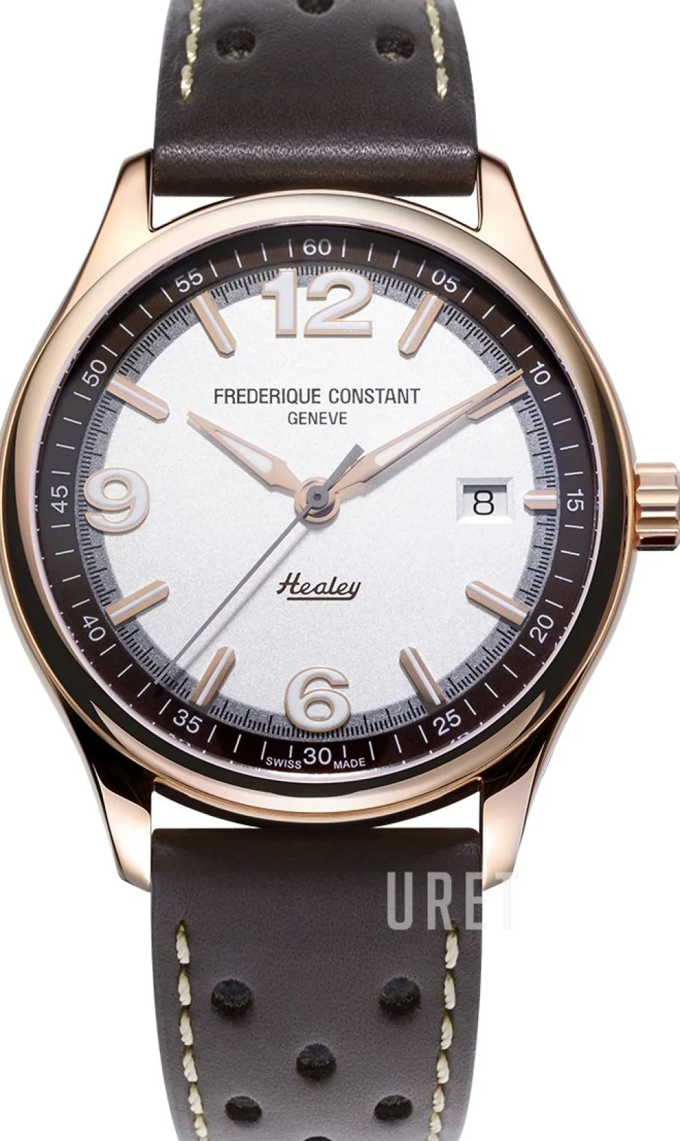 Vintage Rally Silverfärgad/Läder Ø40 mm