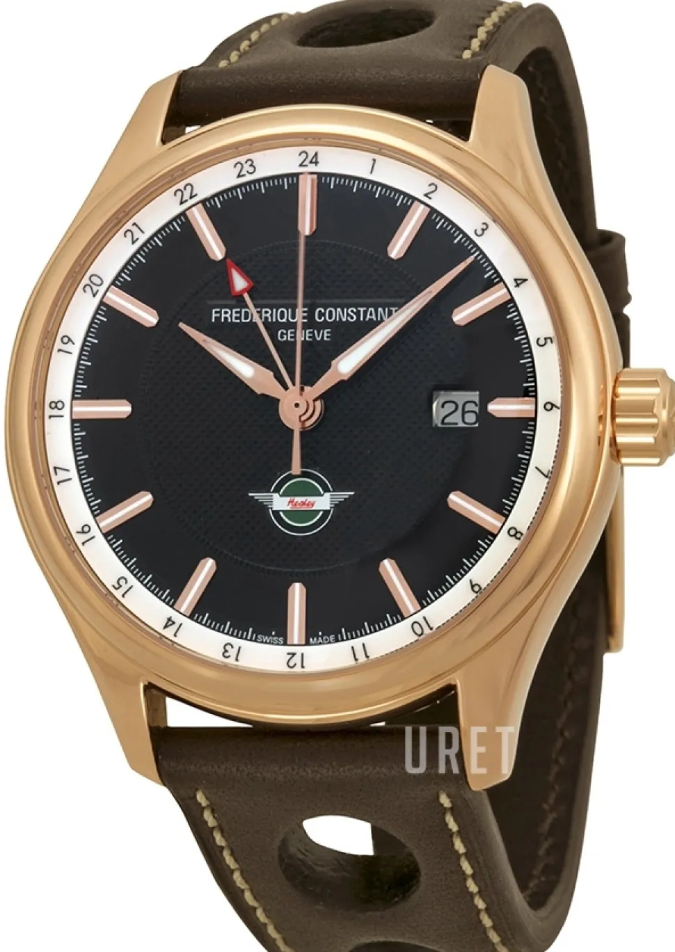 Vintage Rally Svart/Läder Ø40 mm