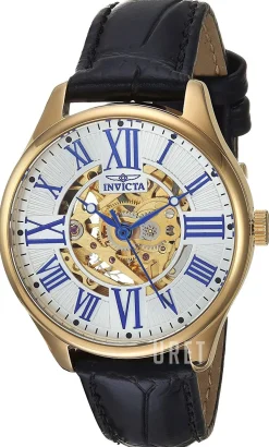 Vintage Silverfärgad/Läder Ø34 mm