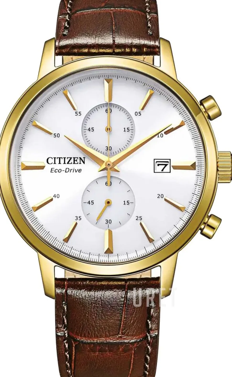 Vintage Vit/Läder Ø42 mm