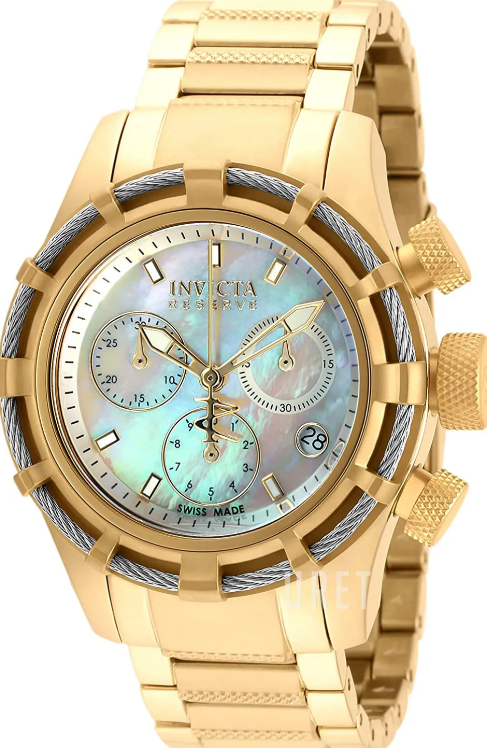 Vit/Gulguldtonat stål Ø40 mm