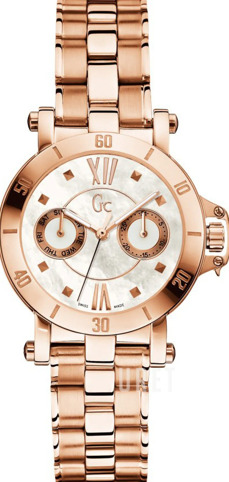 Vit/Roséguldstonat stål Ø36 mm