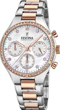 Vit/Roséguldstonat stål Ø36 mm