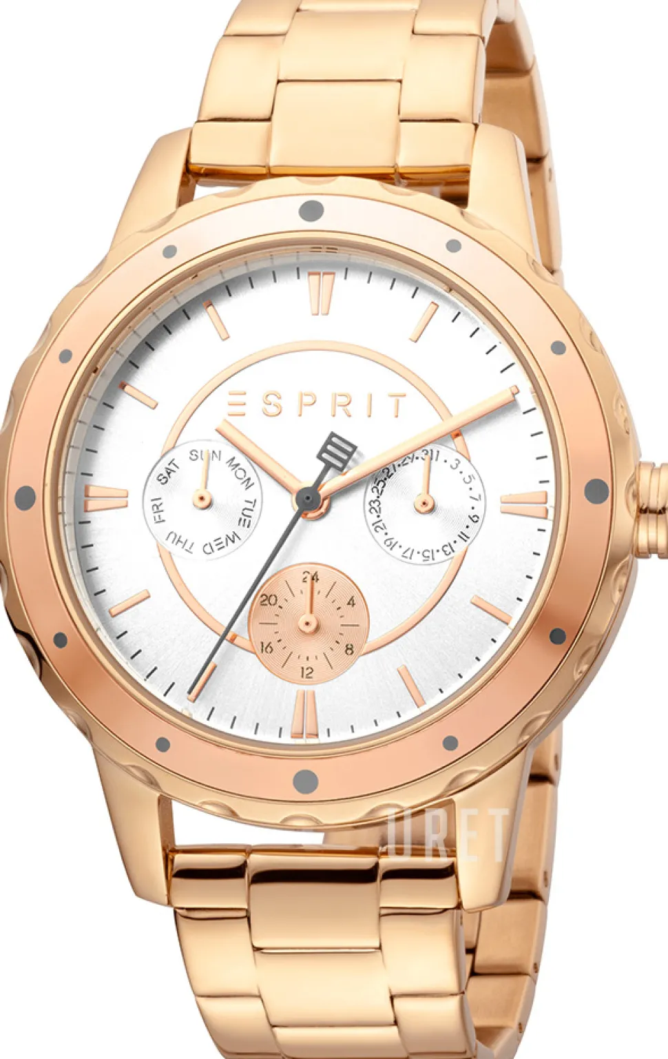 Vit/Roséguldstonat stål Ø40 mm