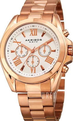 Vit/Roséguldstonat stål Ø42 mm