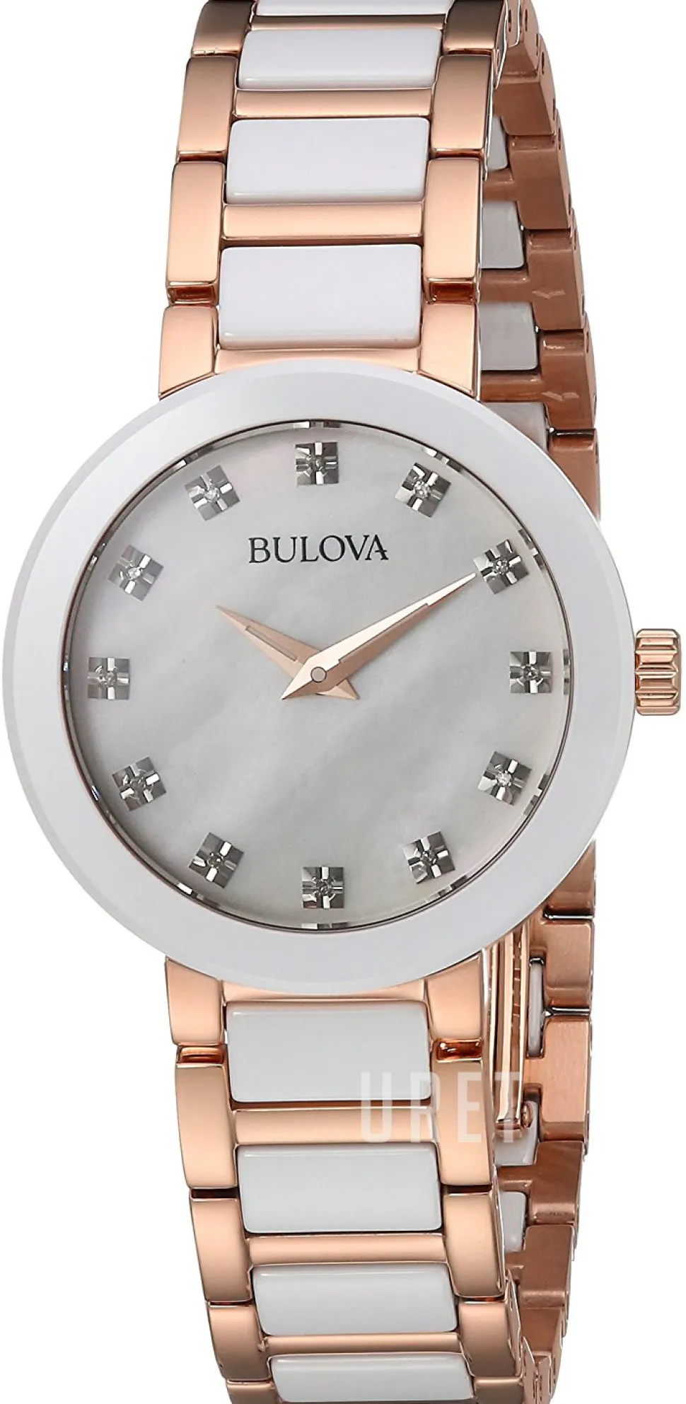 Vit/Roséguldstonat stål Ø28 mm