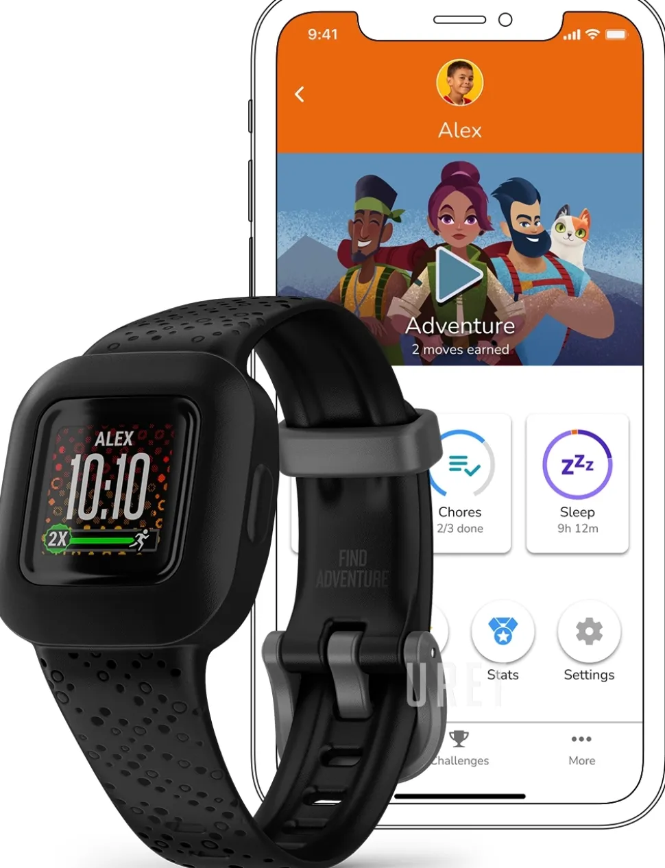 Vivofit jr. 3 Svart/Gummi 14.11x14.11 mm