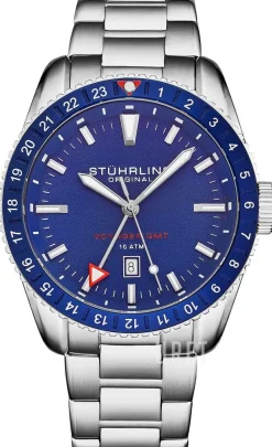 Voyager GMT Blå/Stål Ø42 mm