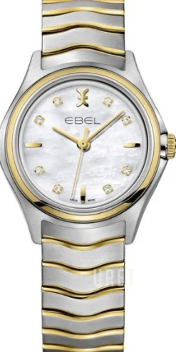 Wave Silverfärgad/18 karat gult guld Ø30 mm