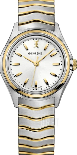 Wave Silverfärgad/18 karat gult guld Ø30 mm